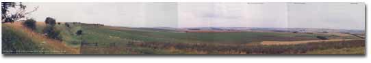 East Wansdyke on Milk Hill, looking north.