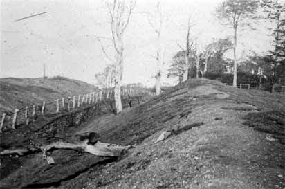 "A demarcation line deepy impressed upon the soul of Wales": Offa's Dyke near a former colliery site at Ruabon.