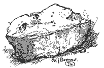 Hammer-shaped stone, found where the Ridgeway crosses Wansdyke.