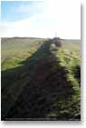 Climbing east on the massive bank & ditch of East Wansdyke east of Shepherds' Shore