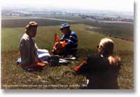 Does anyone recognize these folks? A nice talk on Walker's Hill, 1994