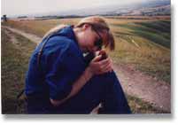 Philippine at the Uffington White Horse, 1996